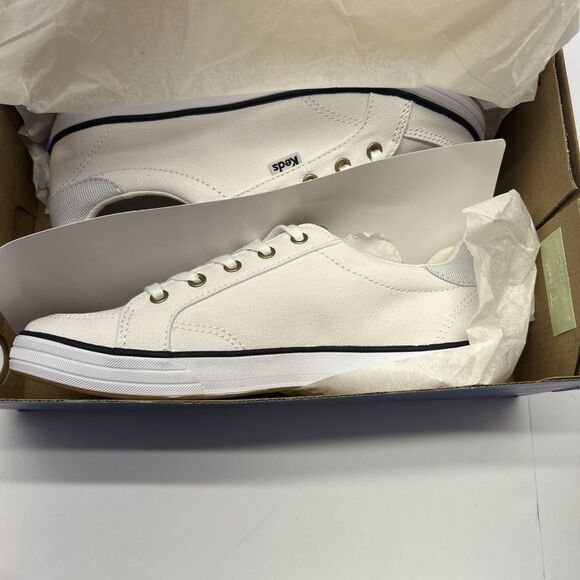 Keds Center III Canvas Lace Up White/Navy Women's Size 7M New in Box - Picture 8 of 9